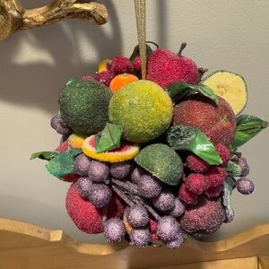 Set of 3 Vibrant Fruit-Themed Hanging Ornaments